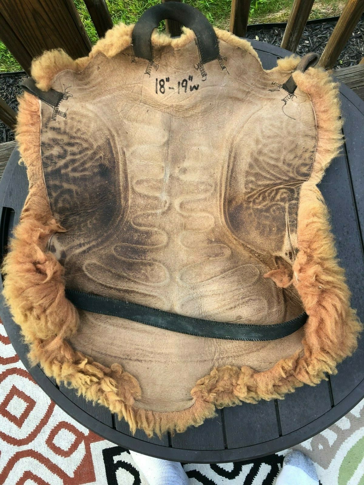 Vintage Sheepskin Saddle Cover Pad Sheep Skin Cushion Horse Tack Equestrian - Fresh Stock Dated December 2025