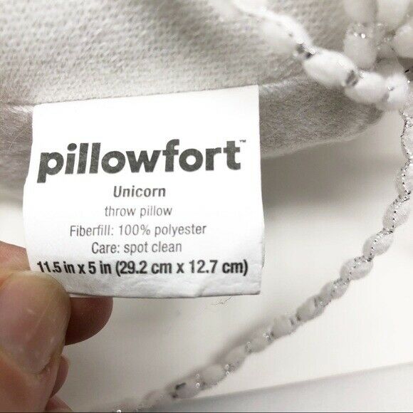 Pillowfort Unicorn Throw Pillow Sparkly Hair White - Fresh Stock Dated December 2025