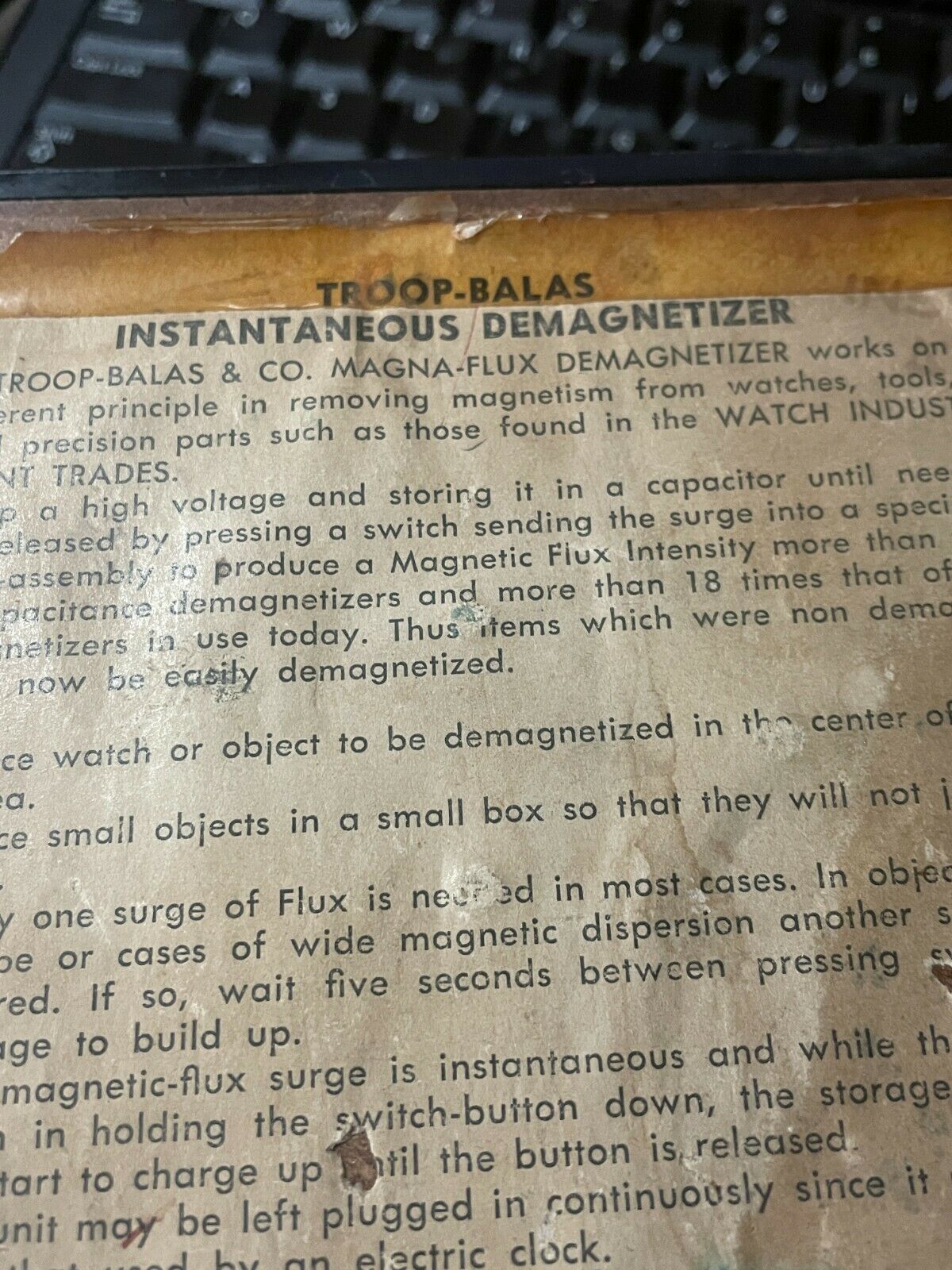 Magna Flux Demagnetizer Working Nice Watchmakers tool - Fresh Stock Dated February 2026