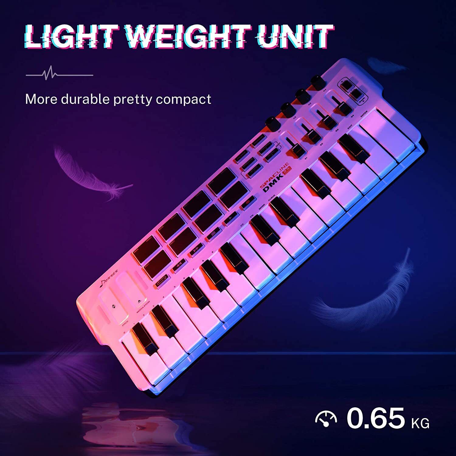 Donner 25-Key MIDI Keyboard Controller Portable Mini for Music Composition White - Fresh Stock Dated February 2026