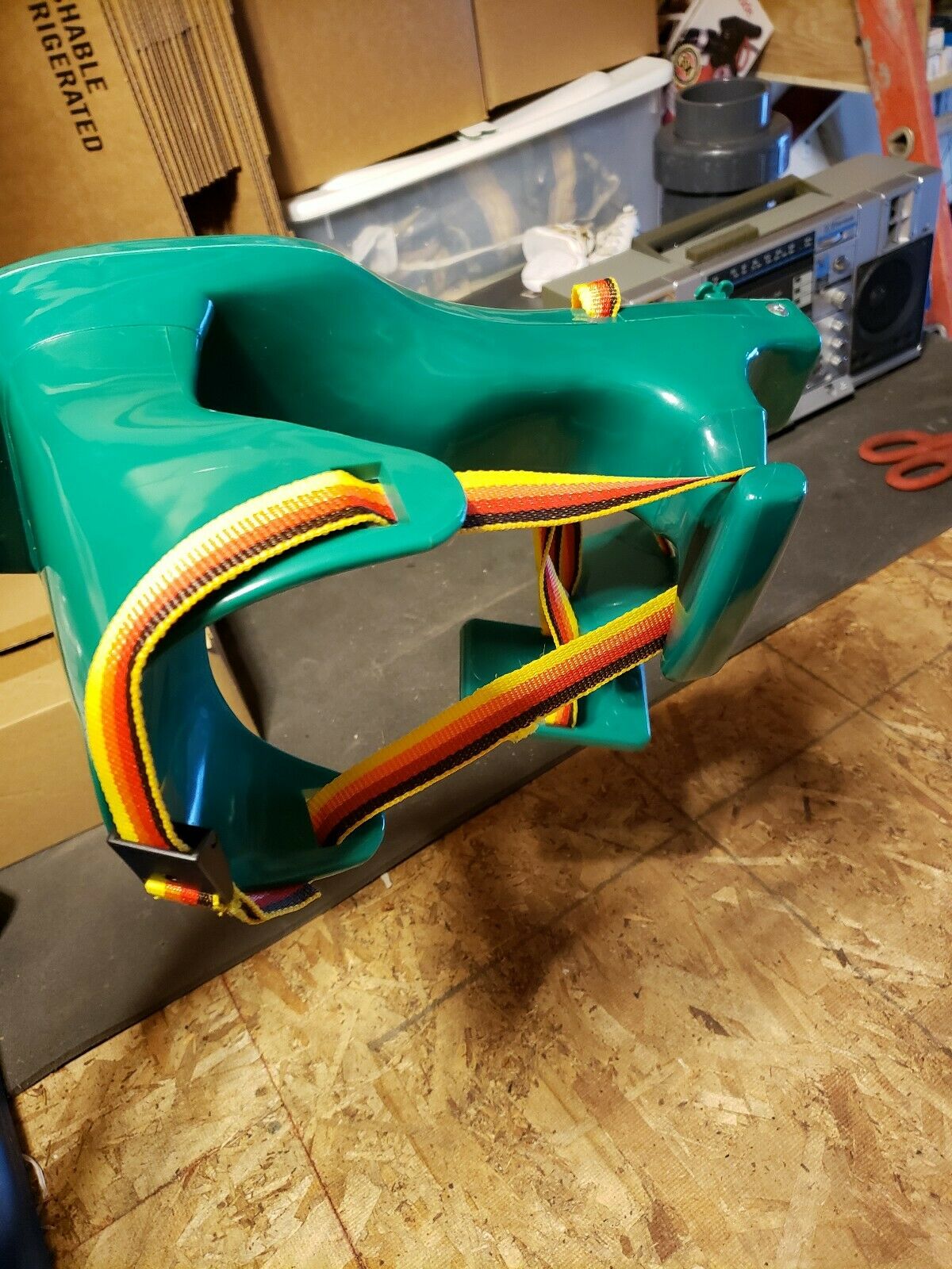 VINTAGE GREEN JOEY BICYCLE CHILDS SEAT BABY CARRIER RACK Kids Retro Bike Seat - Fresh Stock Dated December 2025