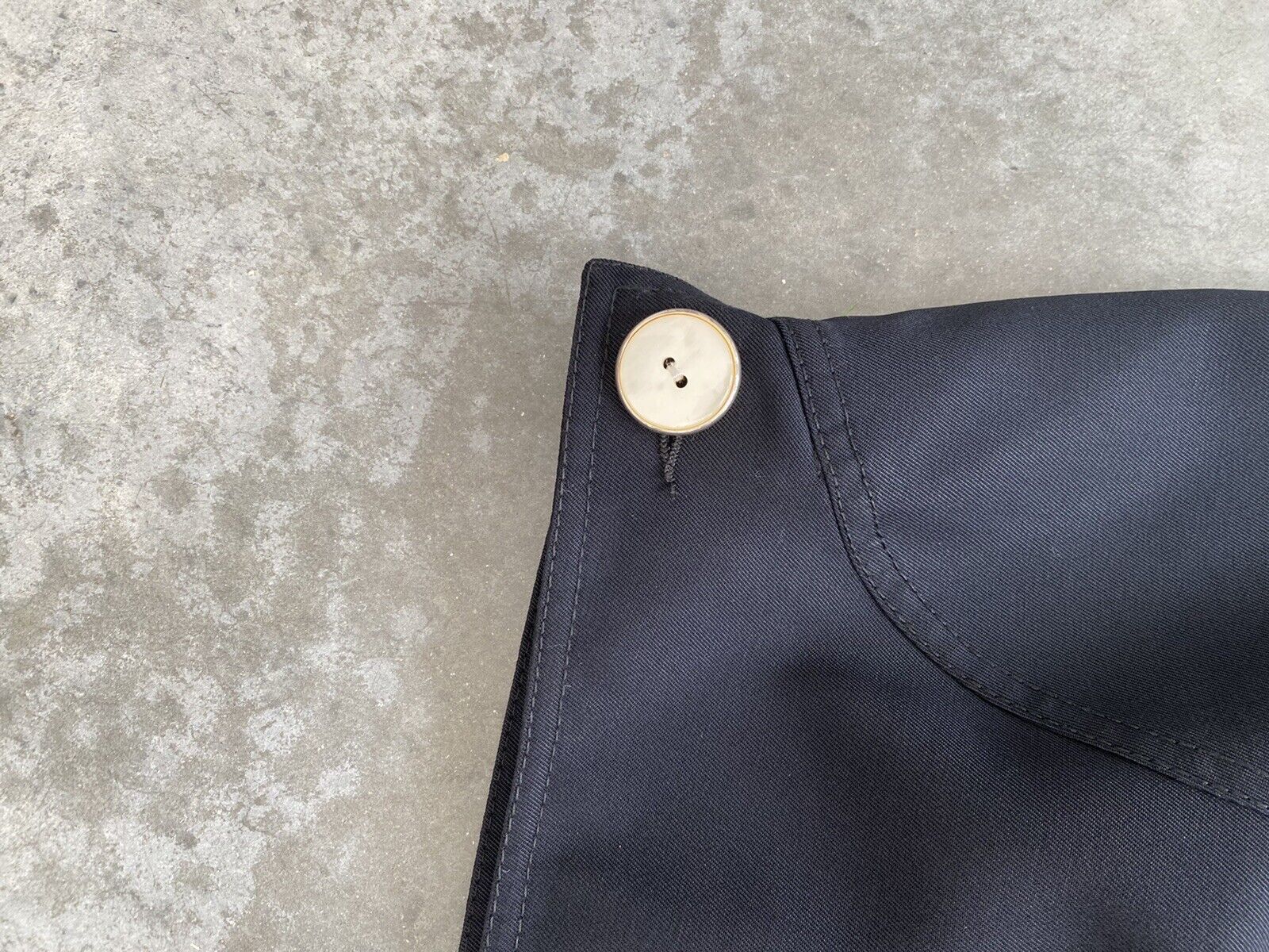 Vintage Valentino Skirt Black Wool Wiggle Moonstone Buttons Pencil 44 / US 10 - Fresh Stock Dated March 2026