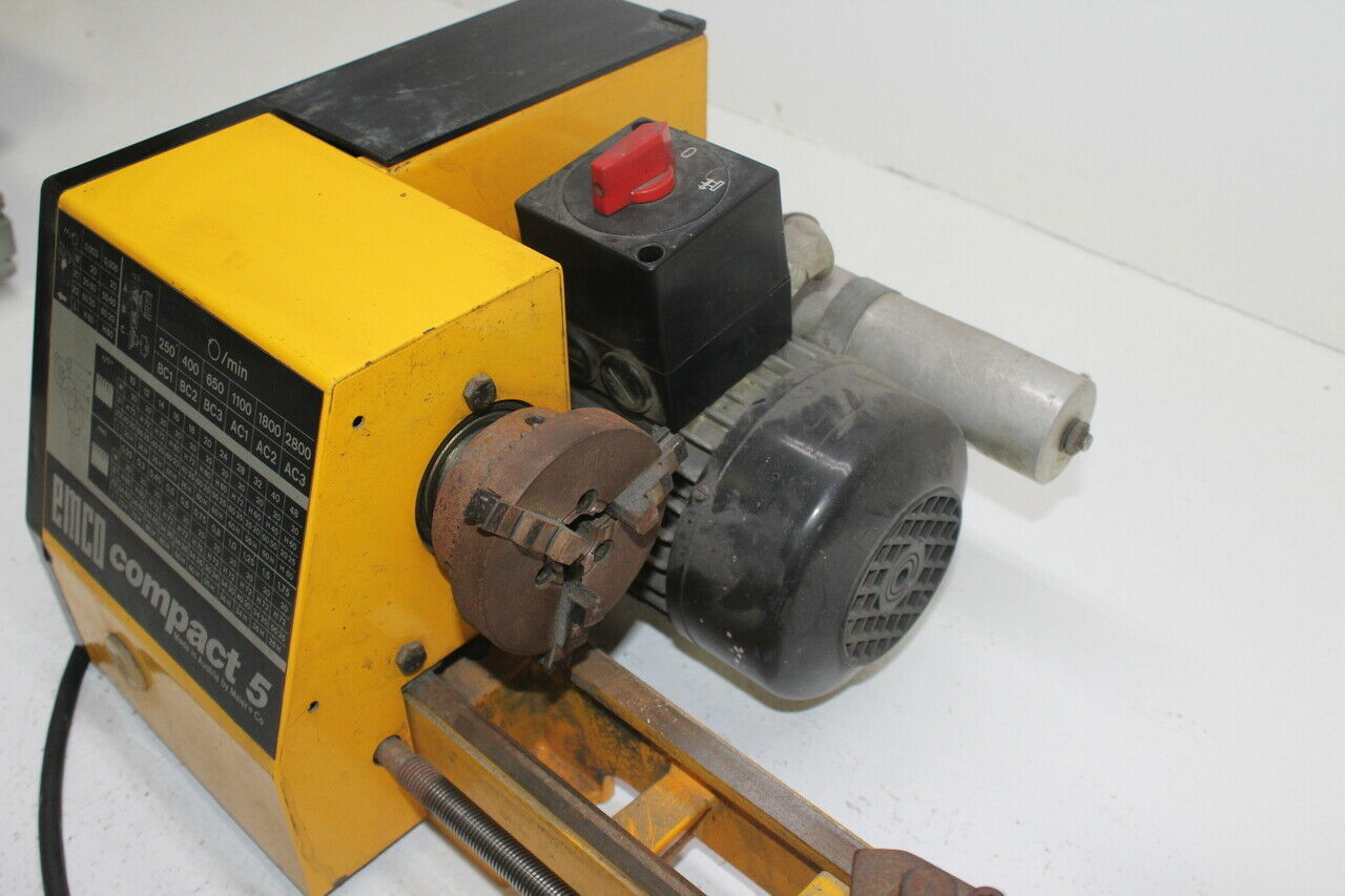 EMCO Compact 5 Mini Jewelers 3 Jaw Lathe Chuck CNC Tail Used Working - Fresh Stock Dated December 2025