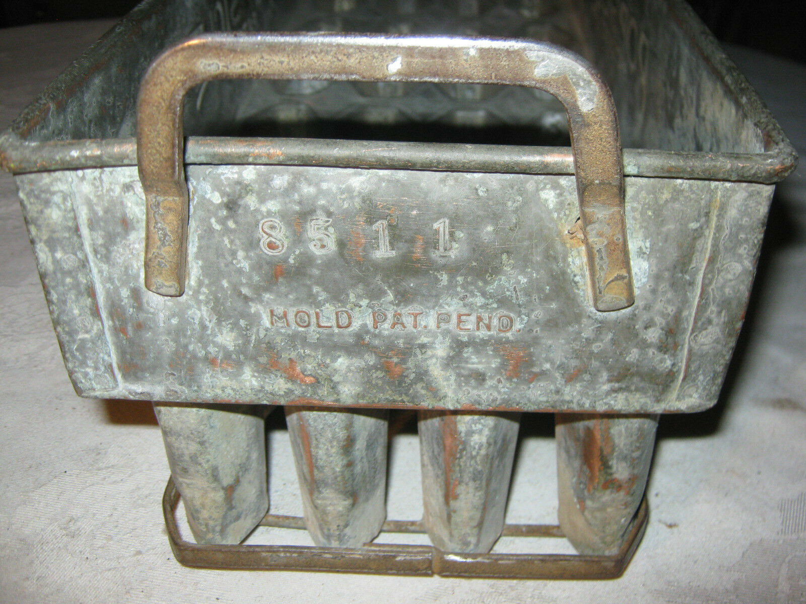 ANTIQUE PRIMITIVE SOLID COPPER INDUSTRIAL POPSICLE STORE MOLD ICE CREAM SIGN - Fresh Stock Dated February 2026