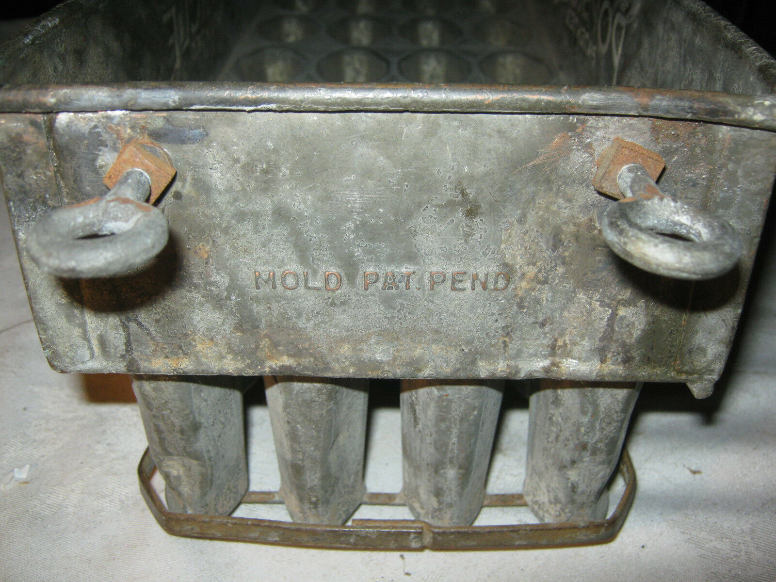 ANTIQUE PRIMITIVE SOLID COPPER INDUSTRIAL POPSICLE STORE MOLD ICE CREAM SIGN - Fresh Stock Dated February 2026