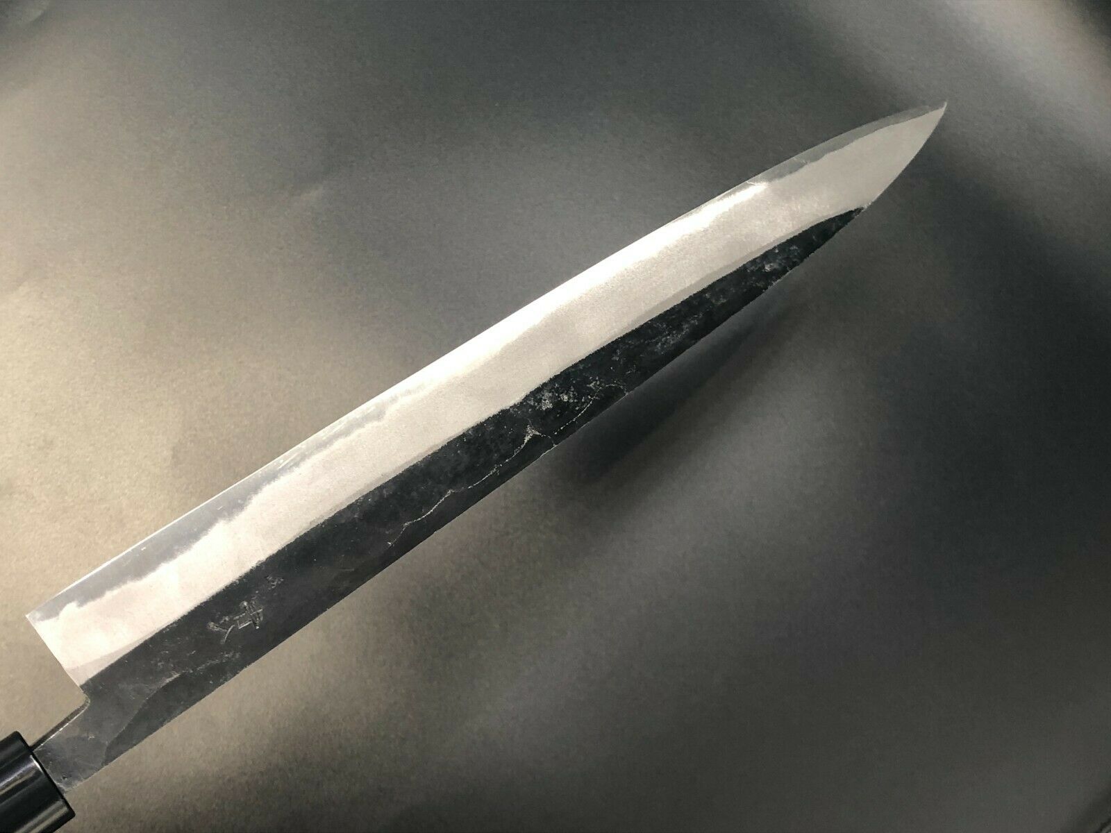 Japanese Kurouchi Forged Slicer Knife Sujihiki 285mm(11in) Blue#2 Double-Bevel - Fresh Stock Dated December 2025