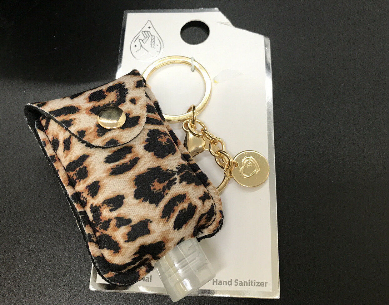 New Hand Sanitizer Animal Print Key Chain - Fresh Stock Dated February 2026