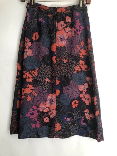 Vintage 80s Floral Lined Skirt Made in Paris Size 38 Designer Charles Andrea - Fresh Stock Dated December 2025