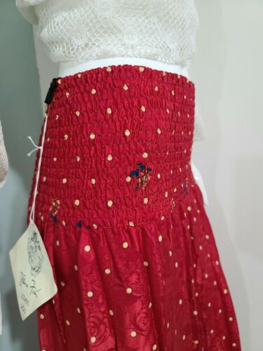 DEADSTOCK NOS VINTAGE 0 DIANE FREIS 1980s Silk BAROQUE BOHO Maxi Skirt  XS/S - Fresh Stock Dated February 2026