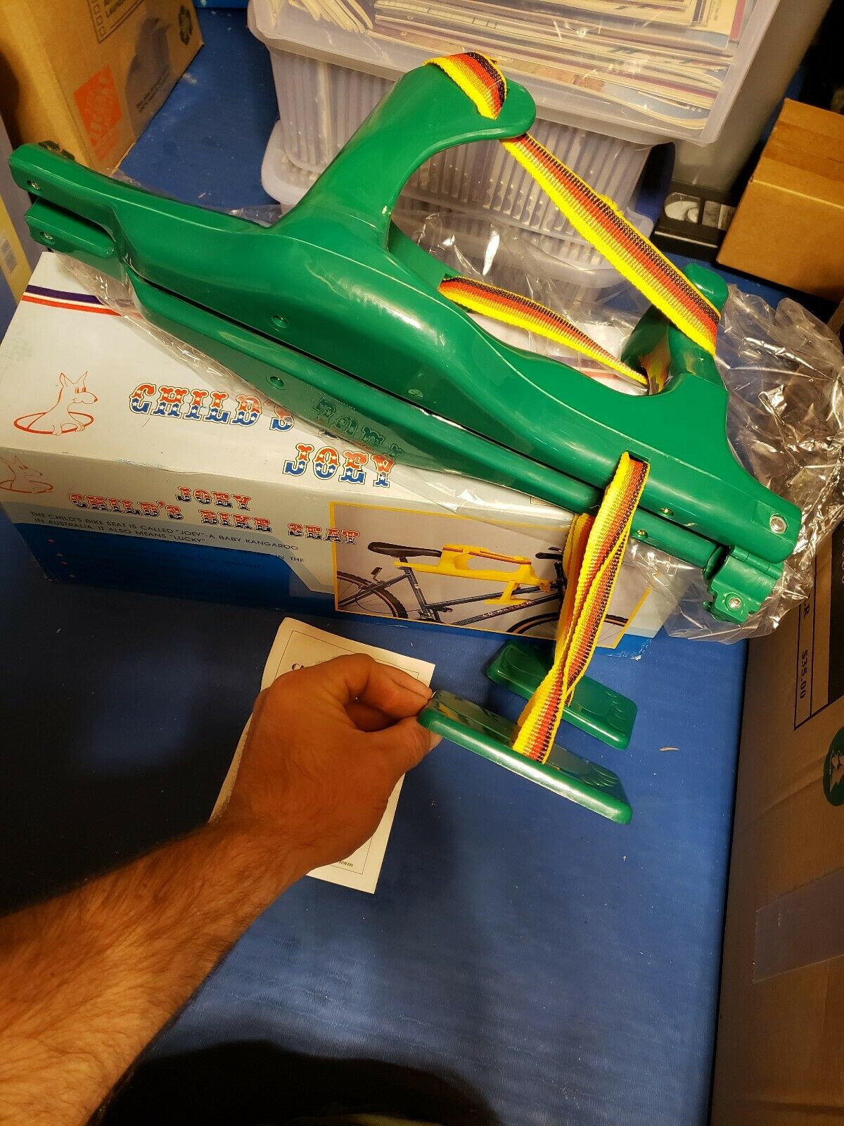 VINTAGE GREEN JOEY BICYCLE CHILDS SEAT BABY CARRIER RACK Kids Retro Bike Seat - Fresh Stock Dated December 2025