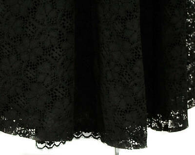 Size 10 Black Skirt - Bohemian Maxi Festival Style Long - Black Daisy Lace - Fresh Stock Dated December 2025