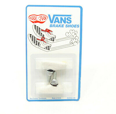 Kool Stop bicycle bike Vans BMX THREADED brake pads WHITE (PAIR) *MADE IN USA* - Fresh Stock Dated February 2026