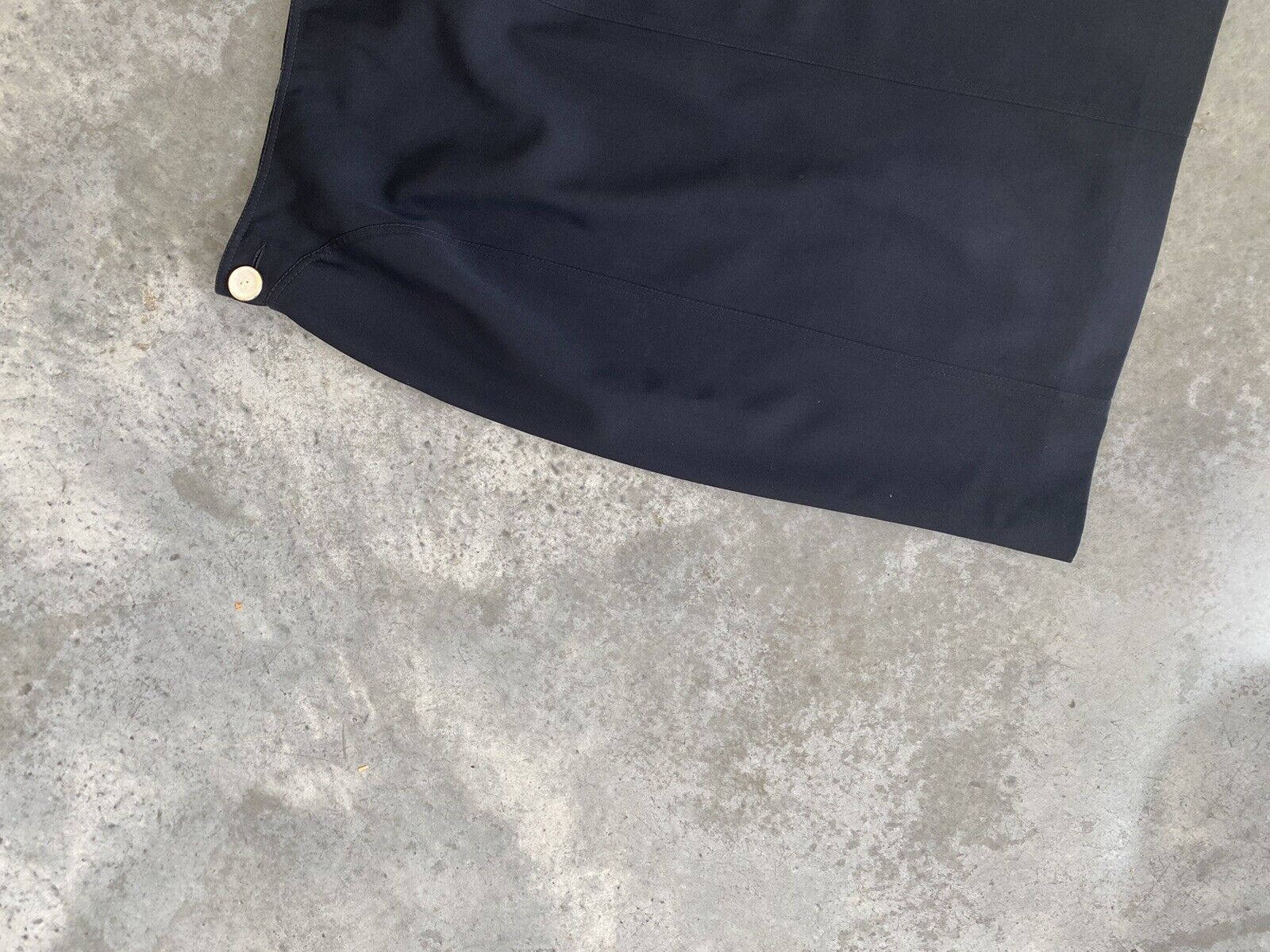 Vintage Valentino Skirt Black Wool Wiggle Moonstone Buttons Pencil 44 / US 10 - Fresh Stock Dated March 2026