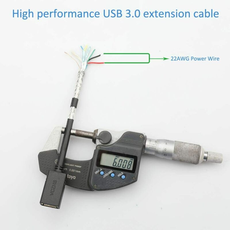 USB 3.0 Extension Cable 15 ft, VCZHS Long 15ft/5meters - Fresh Stock Dated February 2026