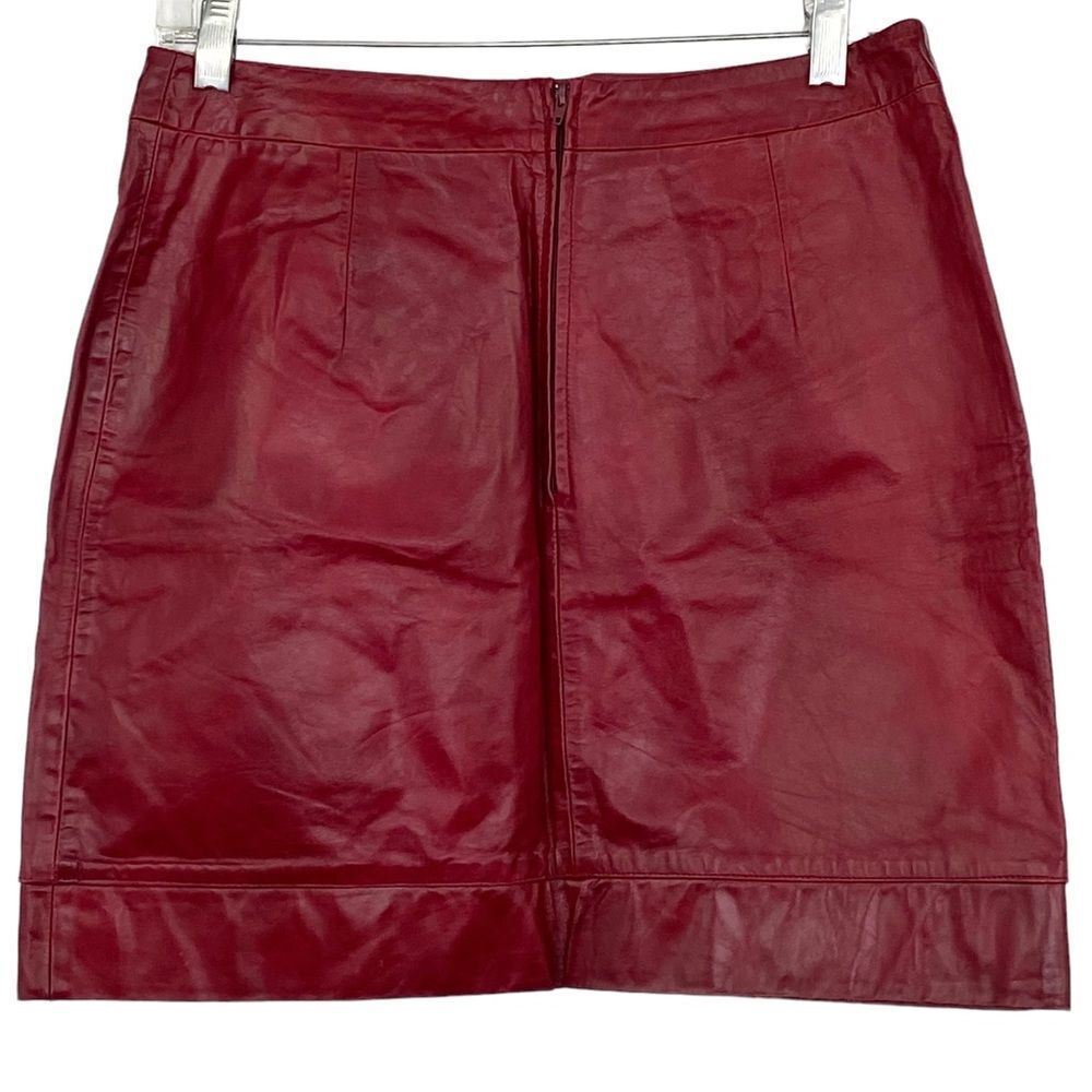 Neto Vintage 80s/90s Red Leather Mini Skirt Sz 10 - Fresh Stock Dated March 2026