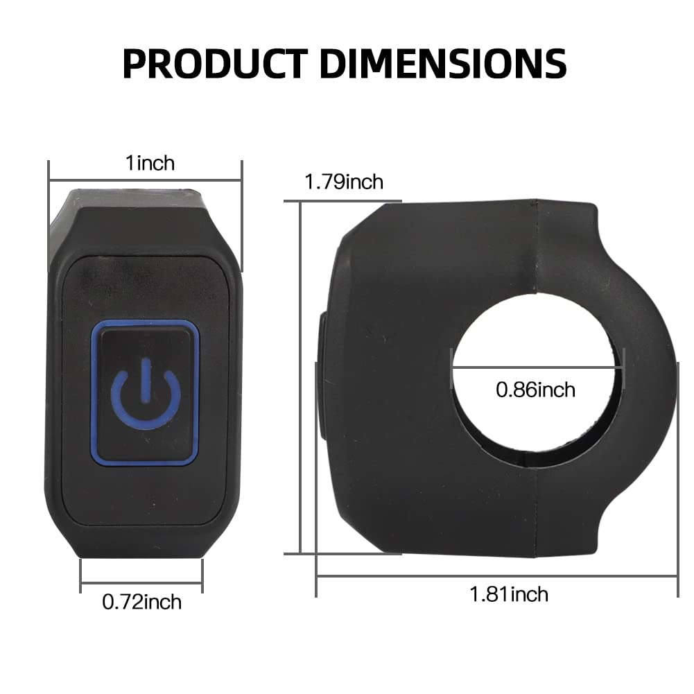 Waterproof Headlight ON/OFF Switch with Plug for SUR-RON LightBee SEGWAY X260 X - Fresh Stock Dated February 2026