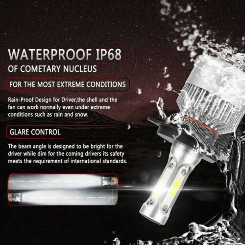 H4 9003 HB2 270000LM CREE LED Bulb HID Hi/Low Beam Motorcycle Headlight 6000K - Fresh Stock Dated February 2026