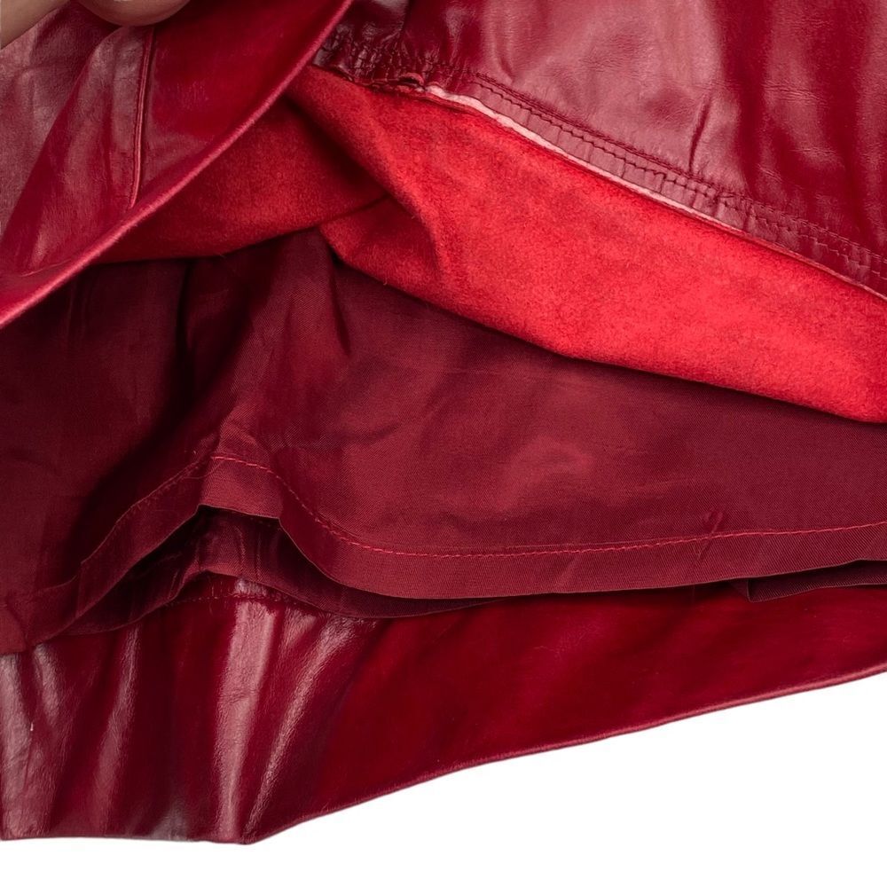 Neto Vintage 80s/90s Red Leather Mini Skirt Sz 10 - Fresh Stock Dated March 2026