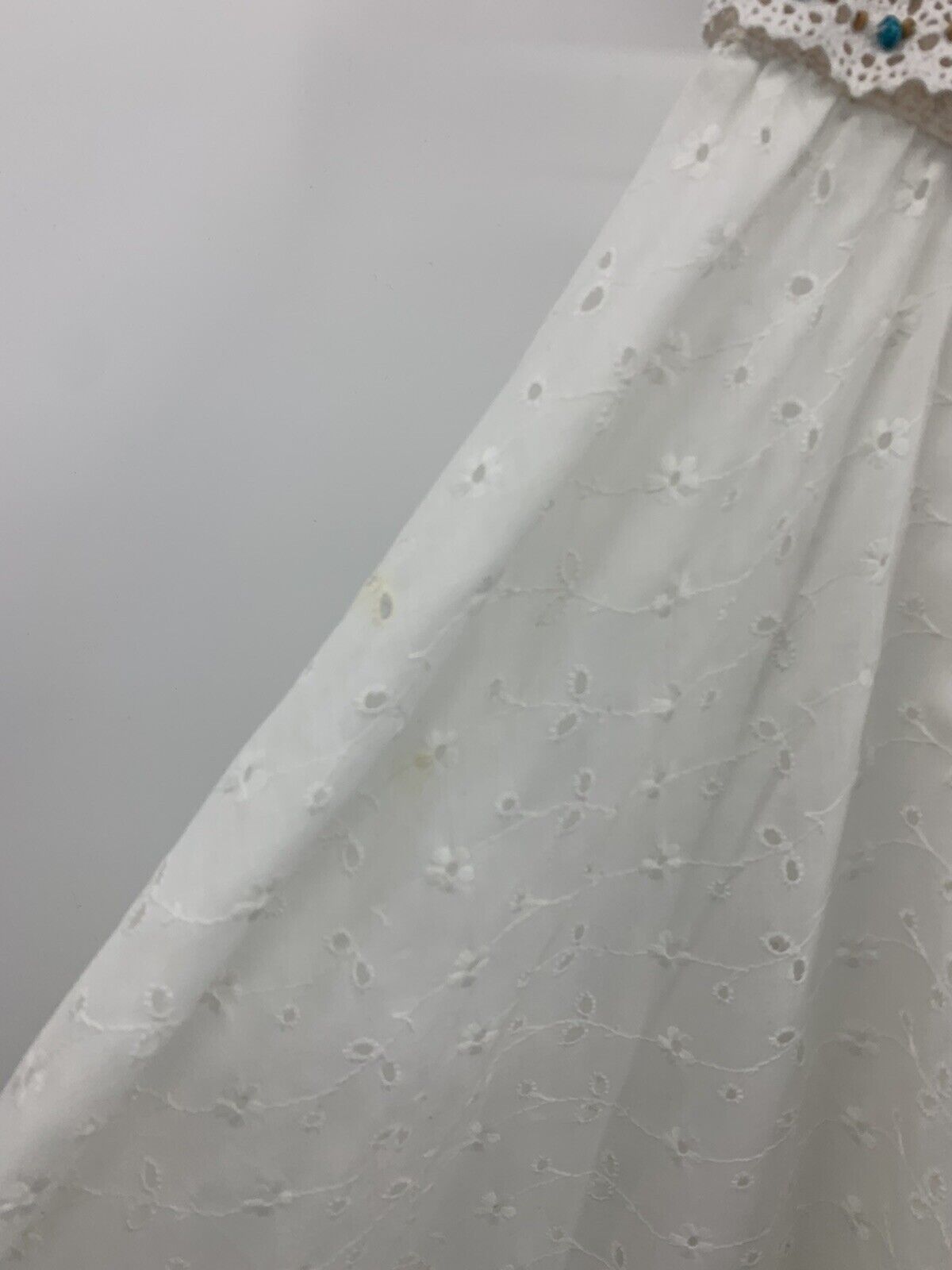 VTG Handmade Eyelet Lace Square Dancing Skirt Boho Prairie Cottage Full Circle - Fresh Stock Dated March 2026