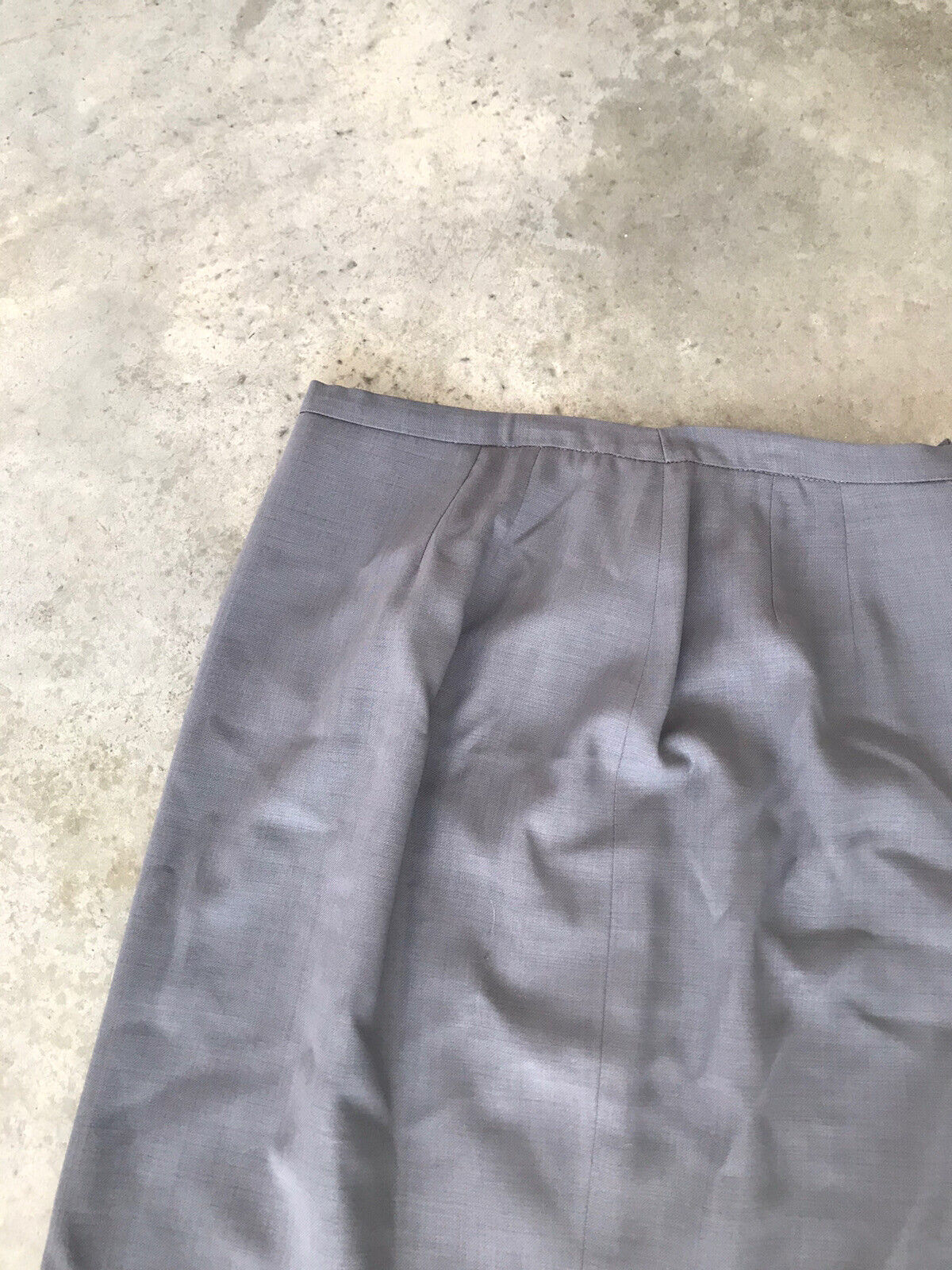 Vintage Burberry’s Burberry Grey Virgin Wool Straight Pencil Skirt Size 12 - Fresh Stock Dated March 2026