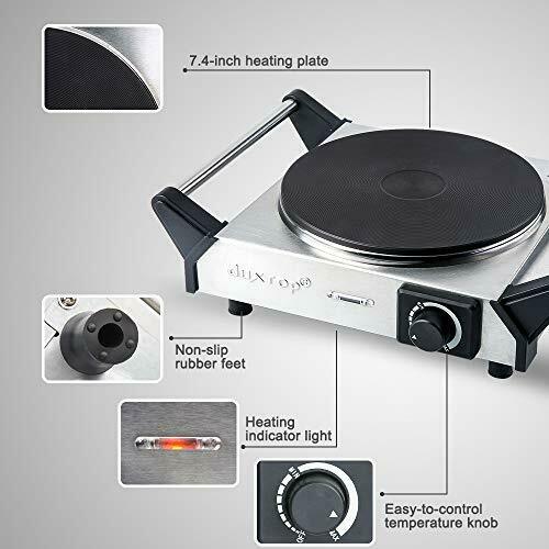 Duxtop Electric Hot Plate Portable Electric Stove, Cast Iron Single Burner...... - Fresh Stock Dated December 2025