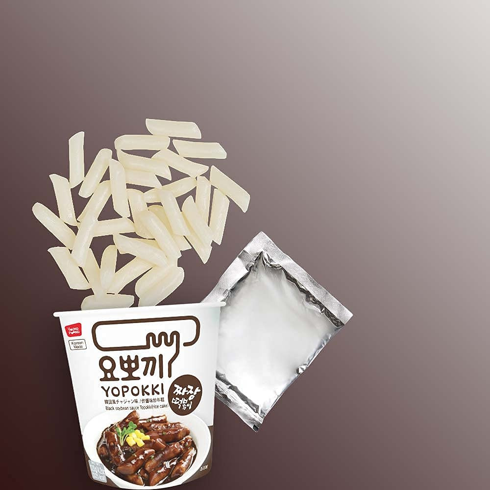 Jjajang Tteokbokki Cup I Korean Topokki Instant Retort Rice Cake - Fresh Stock Dated February 2026