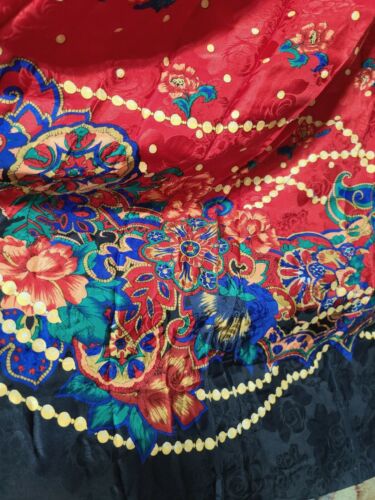 DEADSTOCK NOS VINTAGE 0 DIANE FREIS 1980s Silk BAROQUE BOHO Maxi Skirt  XS/S - Fresh Stock Dated February 2026
