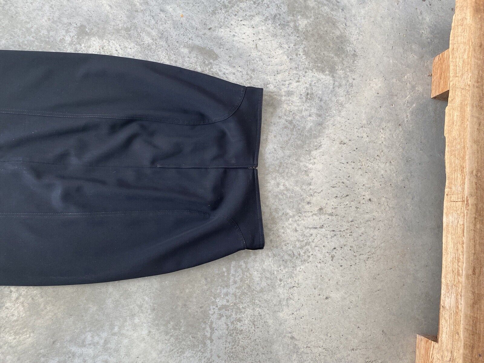 Vintage Valentino Skirt Black Wool Wiggle Moonstone Buttons Pencil 44 / US 10 - Fresh Stock Dated March 2026