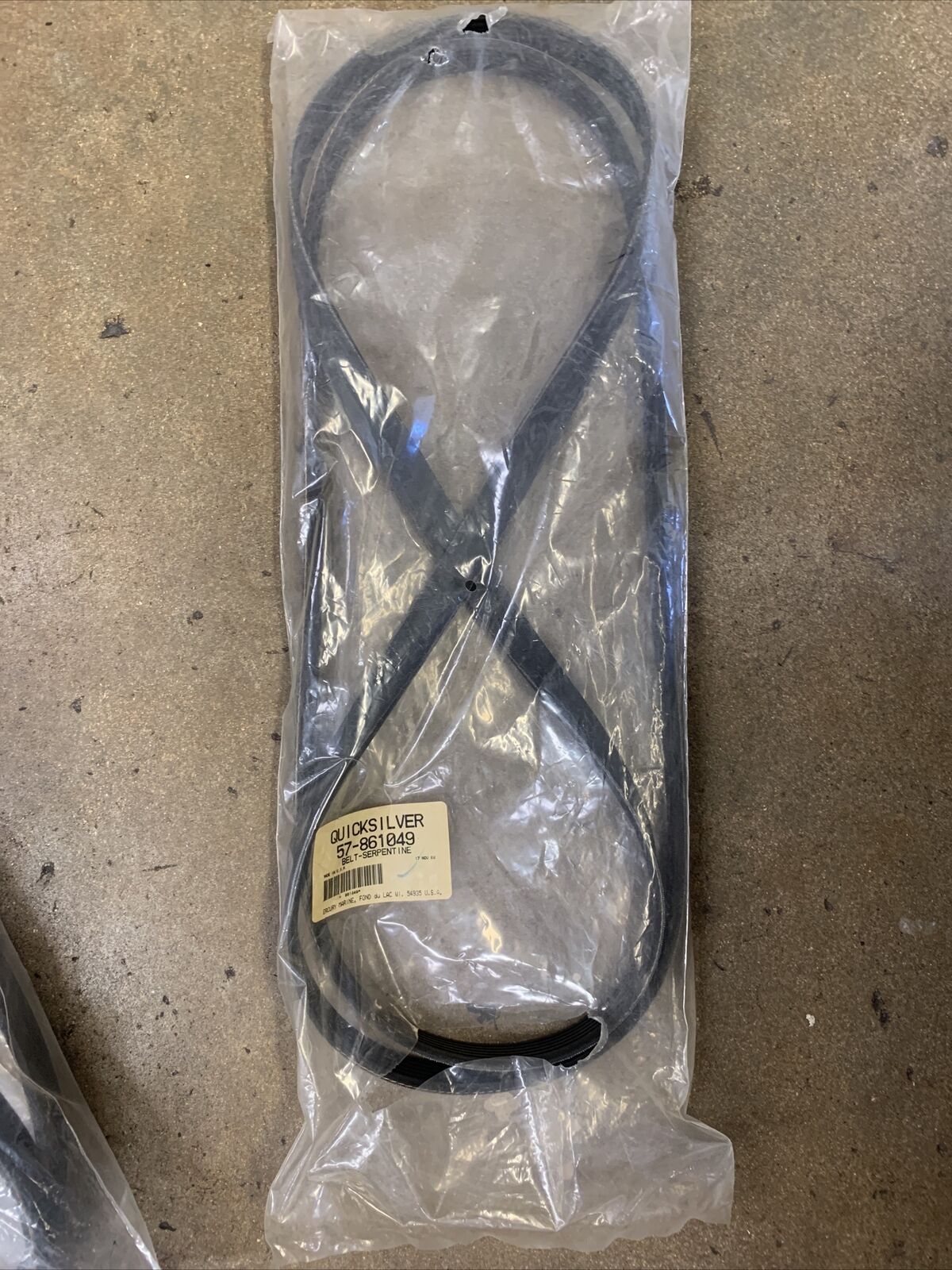 Mercury, Mercruiser, quicksilver OEM serpentine belt 57-8610449 - Fresh Stock Dated February 2026