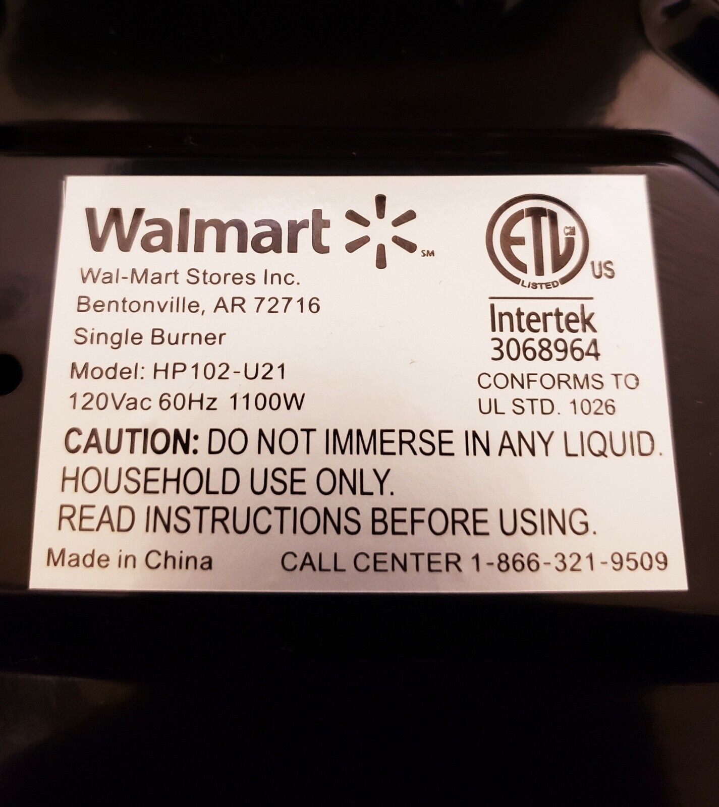 Blazing Mainstays Single Burner - Fresh Stock Dated February 2026