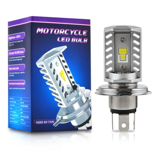 BEVINSEE H4 9003 HB2 Motorcycle LED Headlight Bulb Hi/Low Beam 6000K White Light - Fresh Stock Dated February 2026