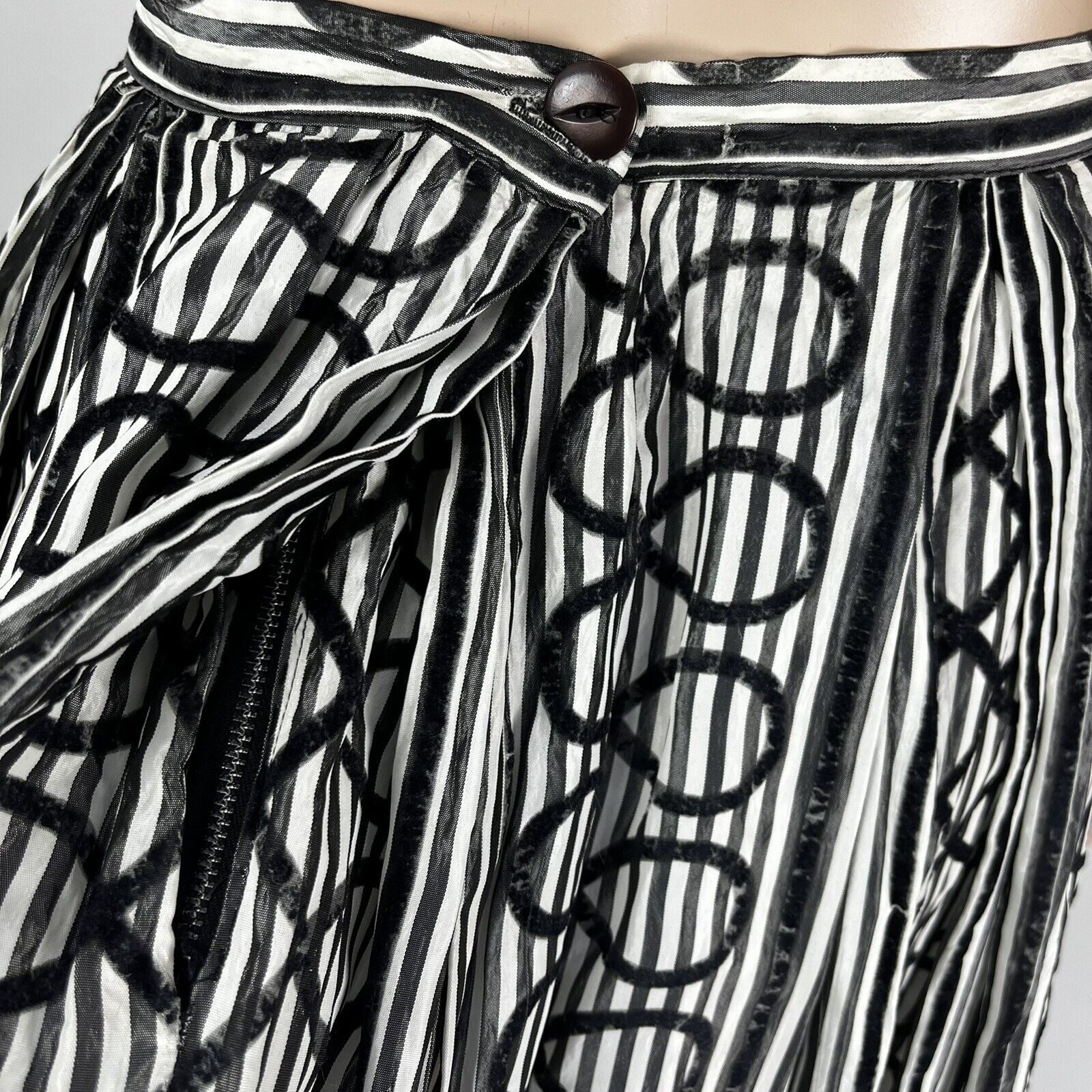 Vintage 50's Alex Colman Women's Skirt 24 in Waist A-Line Acetate Velvet Z3-18 - Fresh Stock Dated March 2026