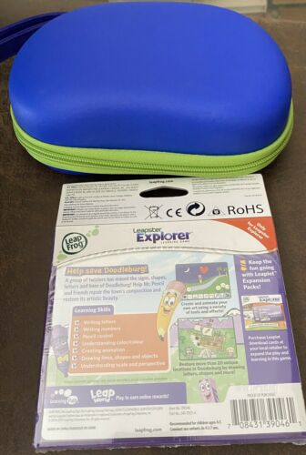 Leapster Explorer Travel Case Protects Handheld Game System & New Mr Pencil Game - Fresh Stock Dated December 2025