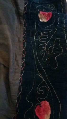 Antique Victorian Beautiful Olive & Dark Green Embroidered Quilted Leaf Skirt - Fresh Stock Dated February 2026