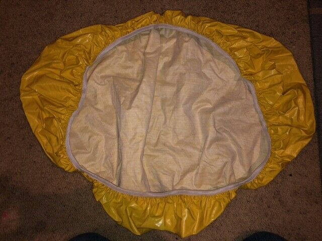 YELLOW VINYL ENGLISH SADDLE COVER 23'' X  32'' - Fresh Stock Dated December 2025