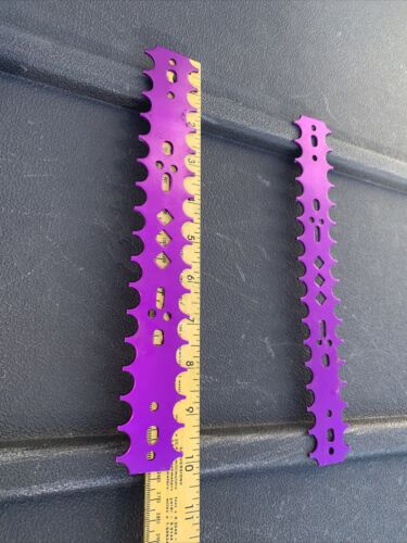 Purple Pedal Cages Vintage New Old Stock Anodized Purple Unbent. - Fresh Stock Dated December 2025