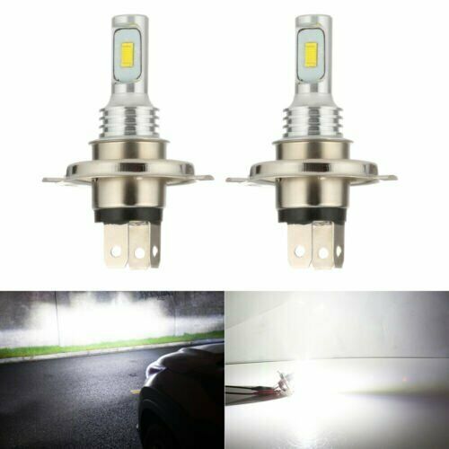 2PCS H4 9003 LED Motorcycle Headlight Bulb Hi/Lo Beam White 6000K High Power - Fresh Stock Dated February 2026