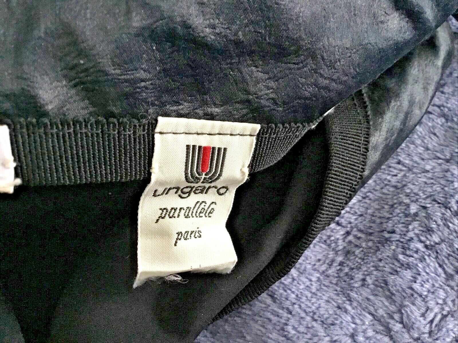 Emanuel Ungaro Parallele Skirt, Black, Silk, Draped, Size 4,6 - Fresh Stock Dated February 2026