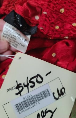 DEADSTOCK NOS VINTAGE 0 DIANE FREIS 1980s Silk BAROQUE BOHO Maxi Skirt  XS/S - Fresh Stock Dated February 2026