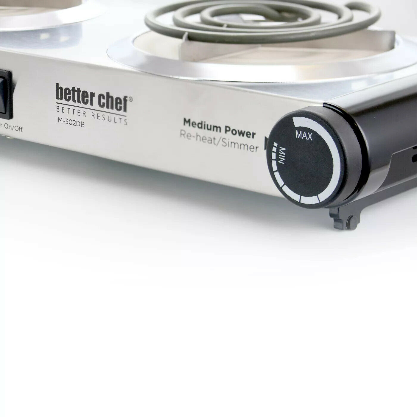 Better Chef IM-302DB 1500W Stainless Steel Dual Electric Coil Burner Hot Plate - Fresh Stock Dated February 2026