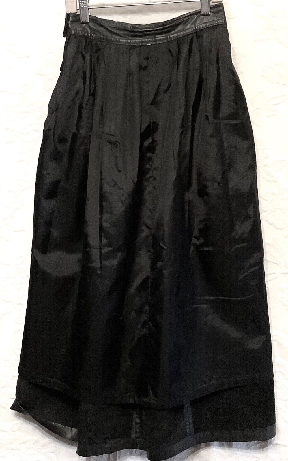VNTG. Women Sz.6 West Bay For Saks 5th Ave. BLK. Leather High Waist MIDI Skirt w - Fresh Stock Dated March 2026