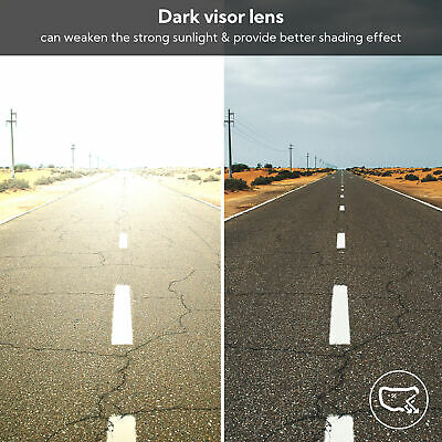 AHR RUN-B Replacement Motorcycle Helmet Face Shield Front Visor PC - Fresh Stock Dated December 2025