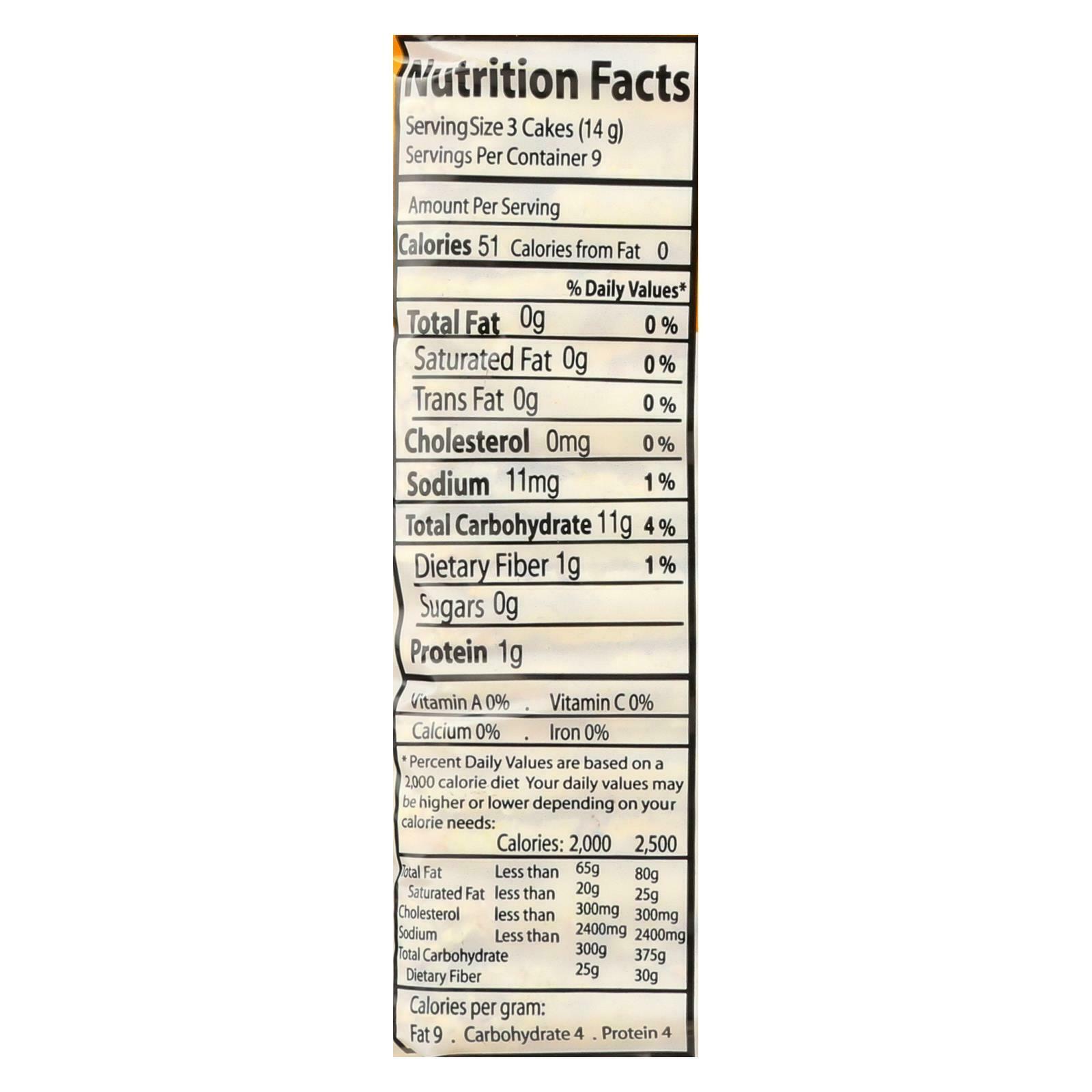 Suzie's Thin Cakes - Corn Lightly Salted - Case of 12 - 4.6 oz. - Fresh Stock Dated December 2025