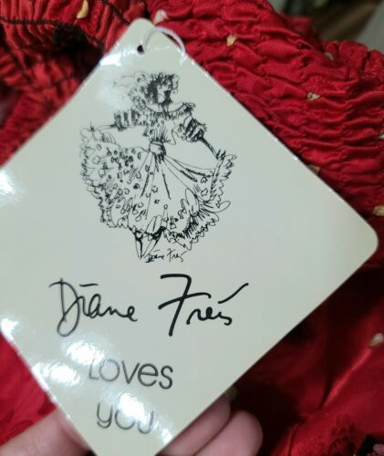 DEADSTOCK NOS VINTAGE 0 DIANE FREIS 1980s Silk BAROQUE BOHO Maxi Skirt  XS/S - Fresh Stock Dated February 2026