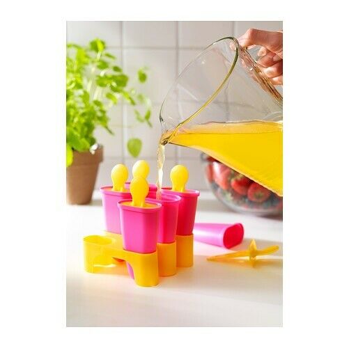 IKEA New Ice Pop Popsicle Mold Maker DIY Juice Bar Blue or Pink Randomly Ice - Fresh Stock Dated February 2026