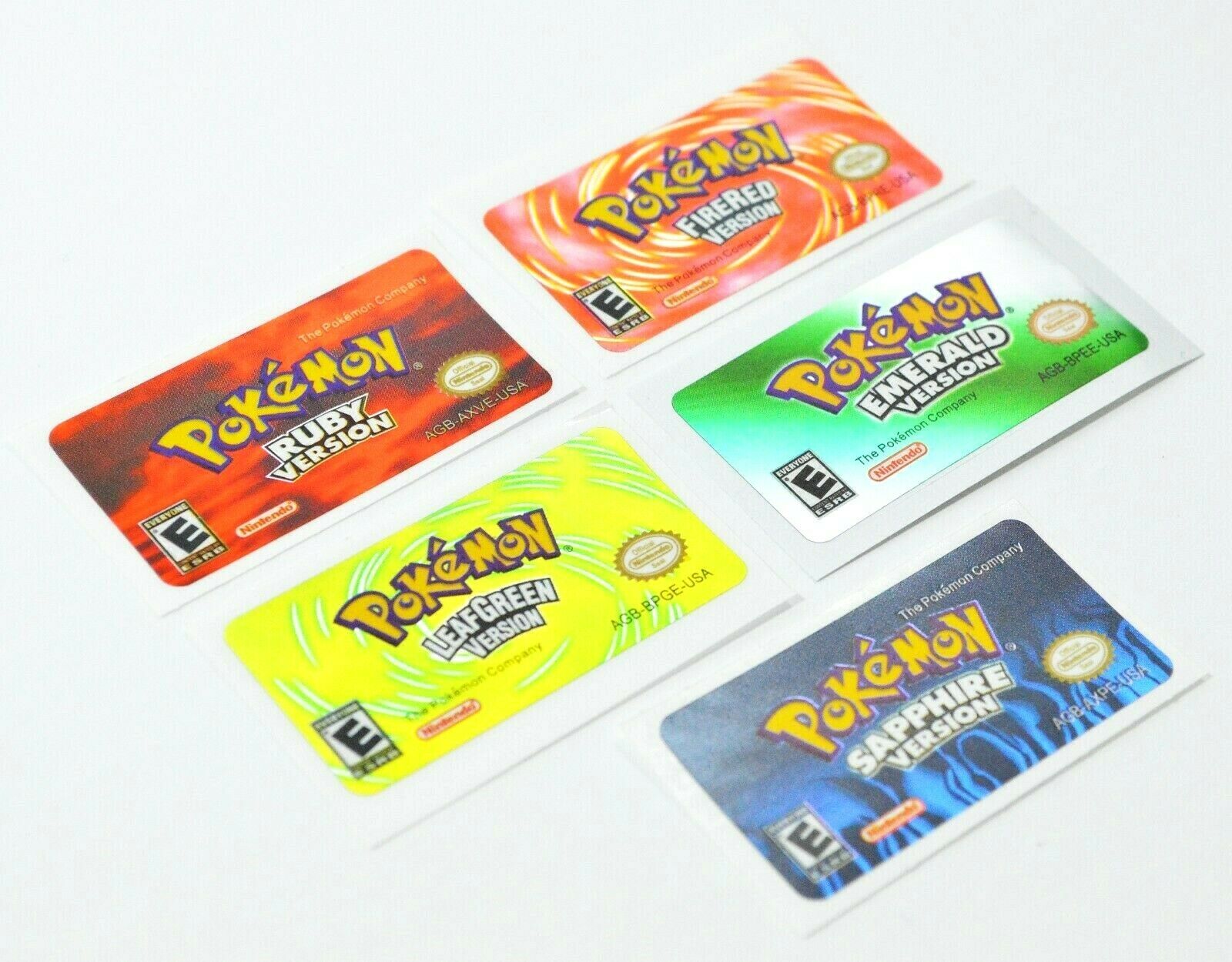 Pokemon GBA Replacement Labels Stickers SHINY FOIL METALLIC for Game Boy Advance - Fresh Stock Dated December 2025
