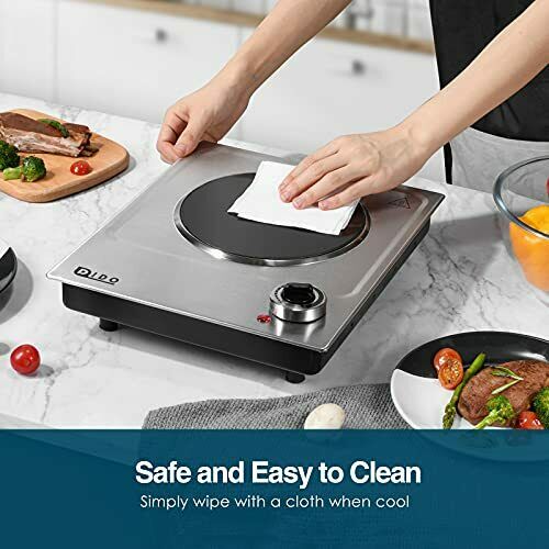 Electric Hot Plate,Ceramic Countertop Infrared Burner Temperature Control, 1200W - Fresh Stock Dated February 2026