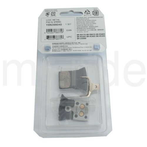 Shimano L04C Metal Disc Brake Pads with Fin - Fresh Stock Dated December 2025