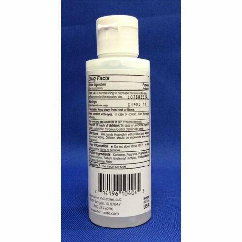 24 Bottles Case of GelRite Instant Hand Sanitizer 4 Oz Dermarite - Fresh Stock Dated February 2026