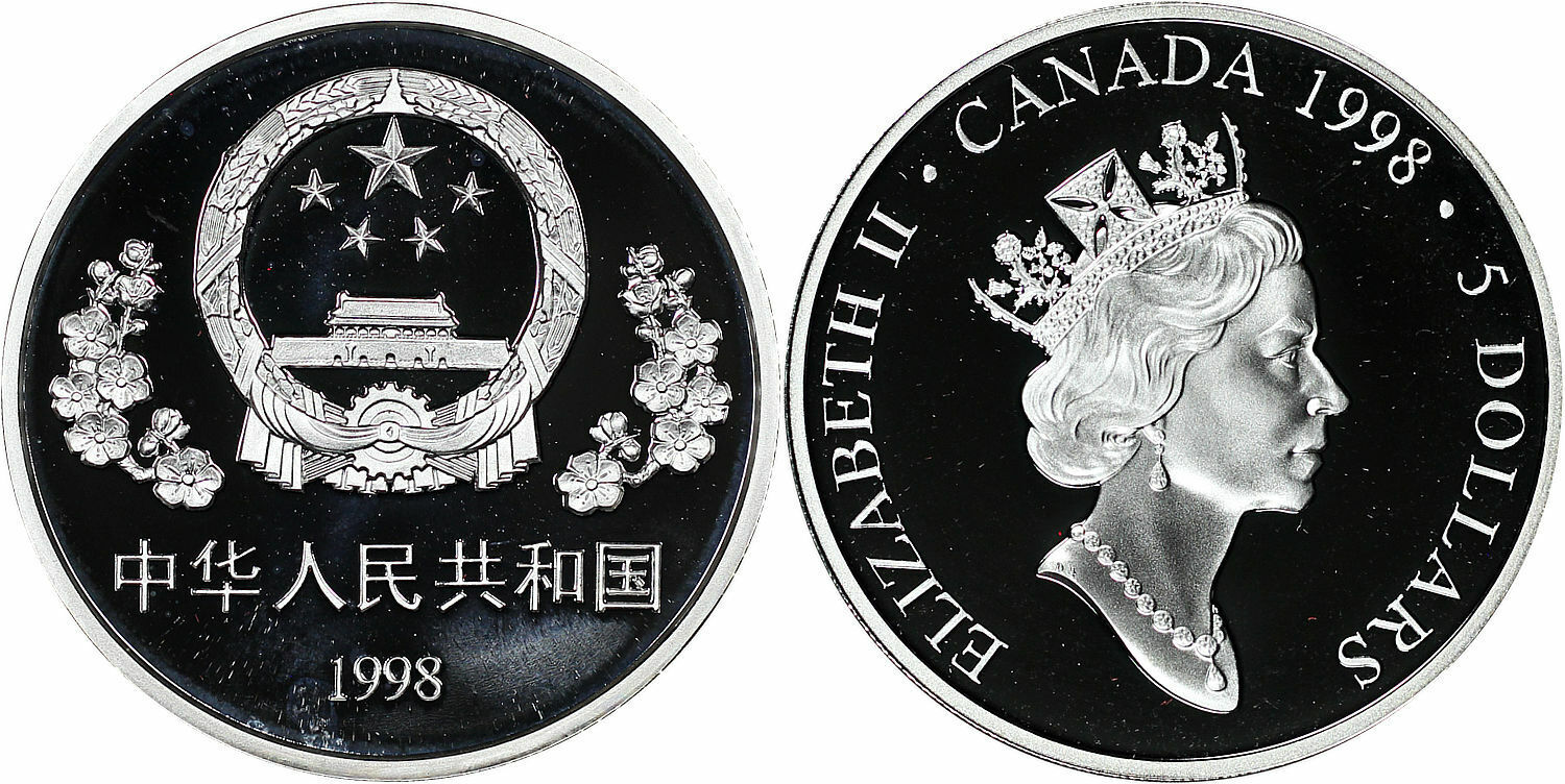 1998 Canada , China 10 Yuan 2 Coin Set 60th Anniversary Dr. Norman Bethune - Fresh Stock Dated February 2026